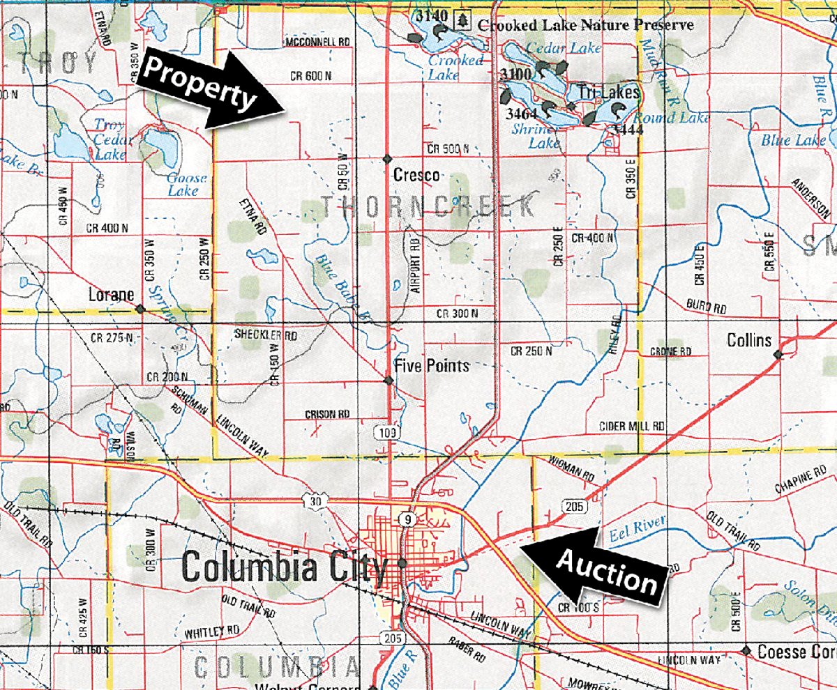 Area map - 39.7 Acres Offered in 3 Tracts