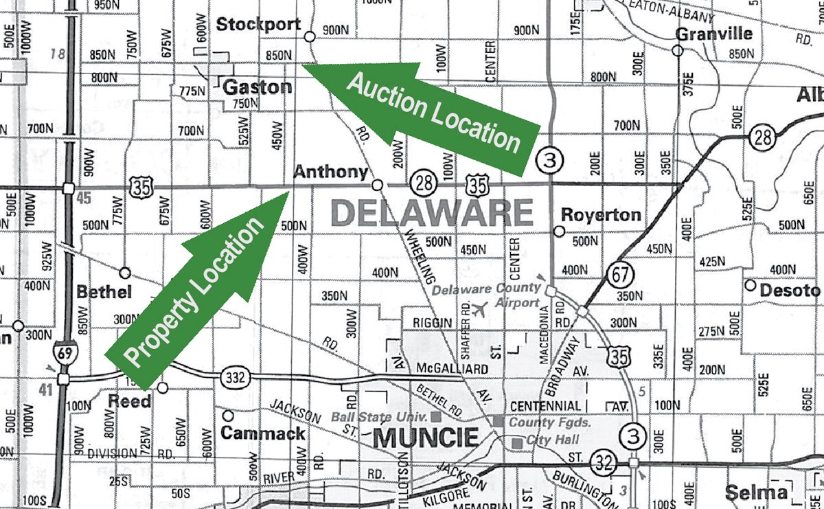 Area map - 57 Acres Offered in 3 Tracts