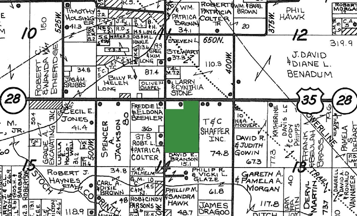 Plat map - 57 Acres Offered in 3 Tracts