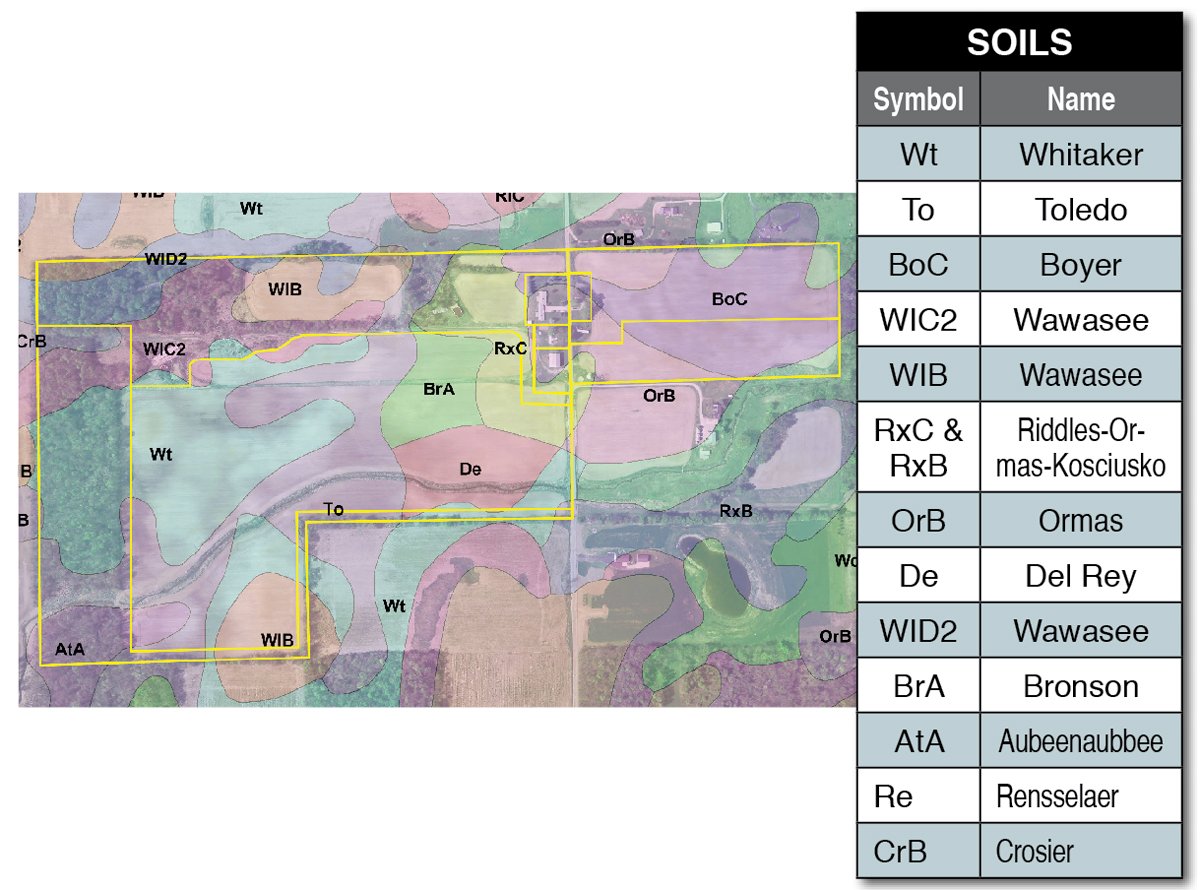 Soil map - 120 Acres Offered in 9 Tracts - Real Estate & Personal Property Auctions