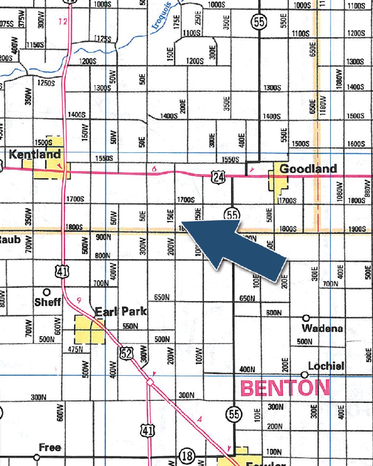 Area map - 160+/- Acres Offered in 2 Tracts