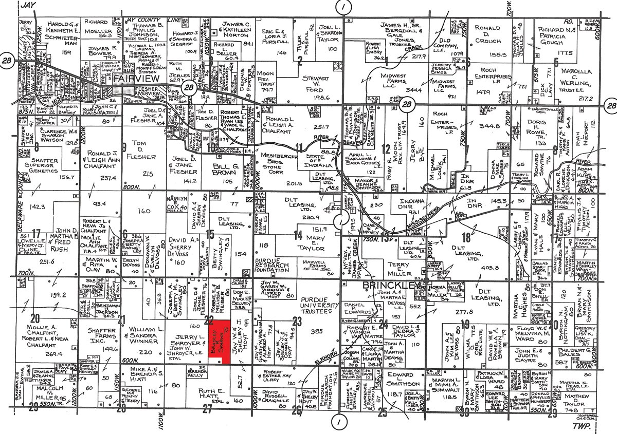 Plat map - 75+/- Acres Offered in 2 Tracts