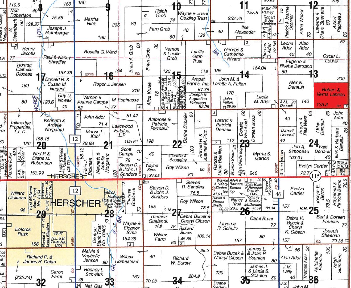 Plat map - 133 Acres Offered in 2 Tracts or Combination