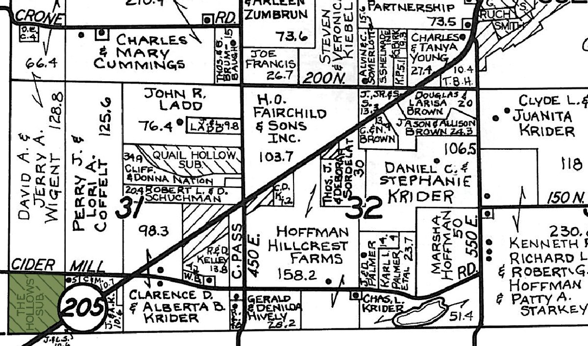 Plat map - 37 Acres Offered in 6 Tracts
