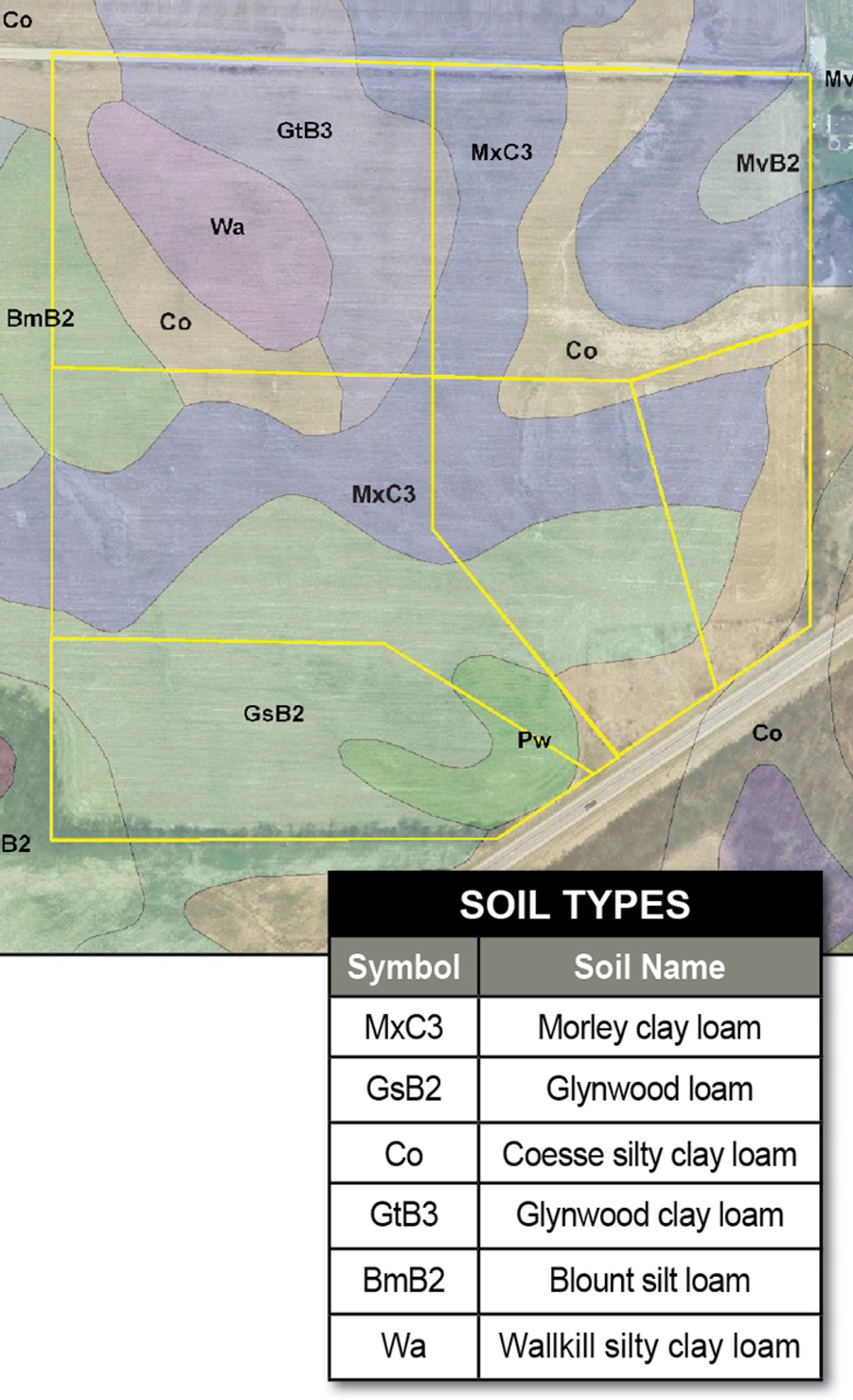 Soil map - 37 Acres Offered in 6 Tracts