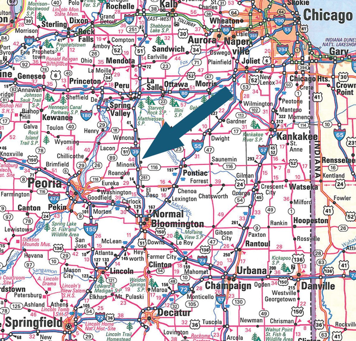 Area map - Land Auction - 565 Acres of Mostly Tillable Farmland with Productive Soils and Excellent Location