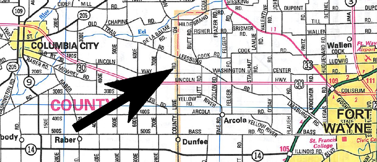 Area map - 40 Acres Offered in 3 Tracts