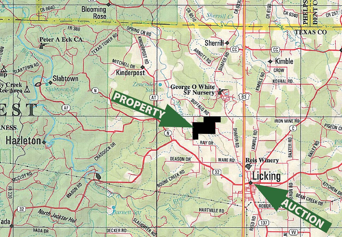 Area map - 480+/- Acres Offered in 6 Tracts