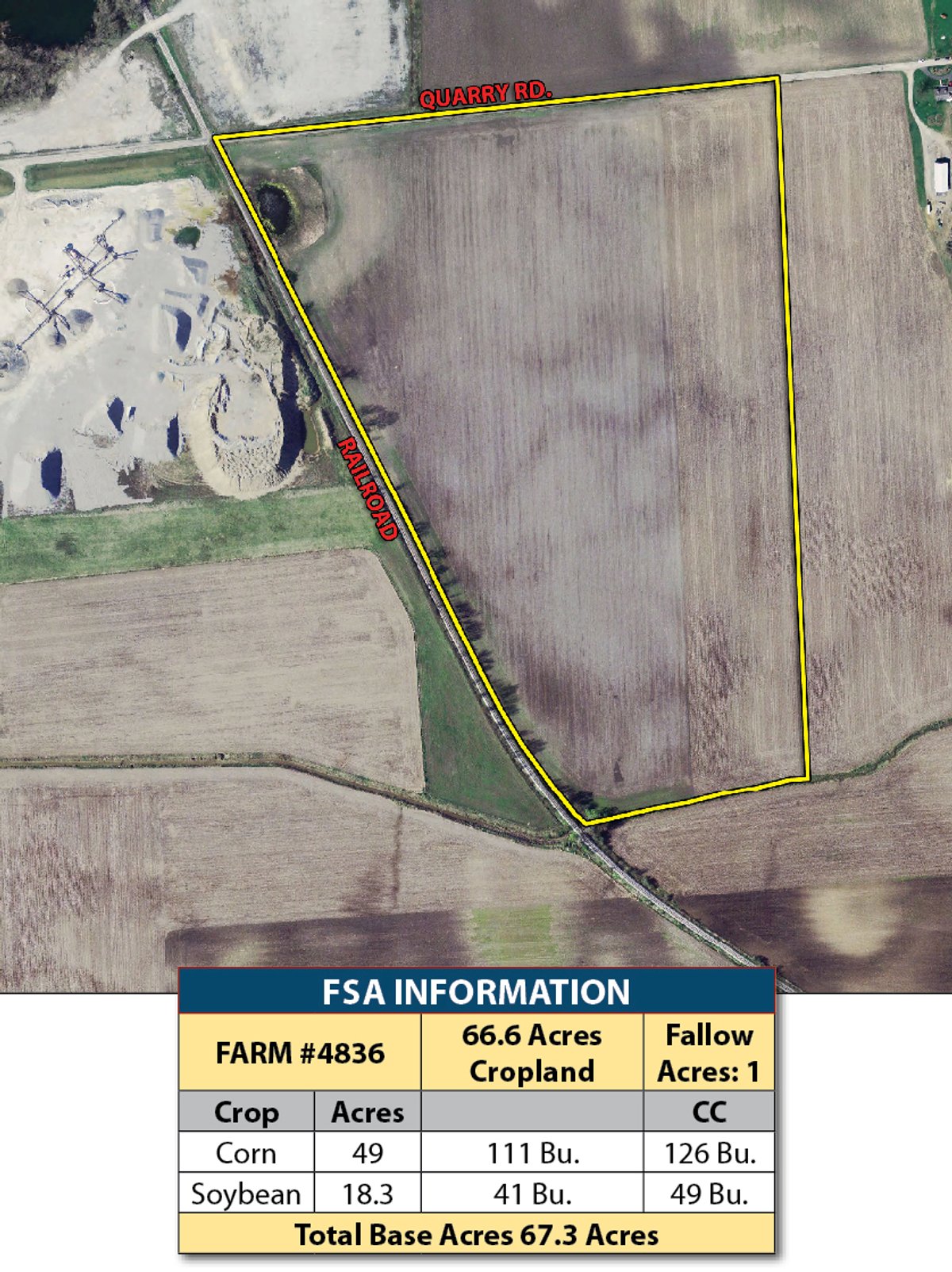Tract map - 70.811 Acres Productive Tillable Land