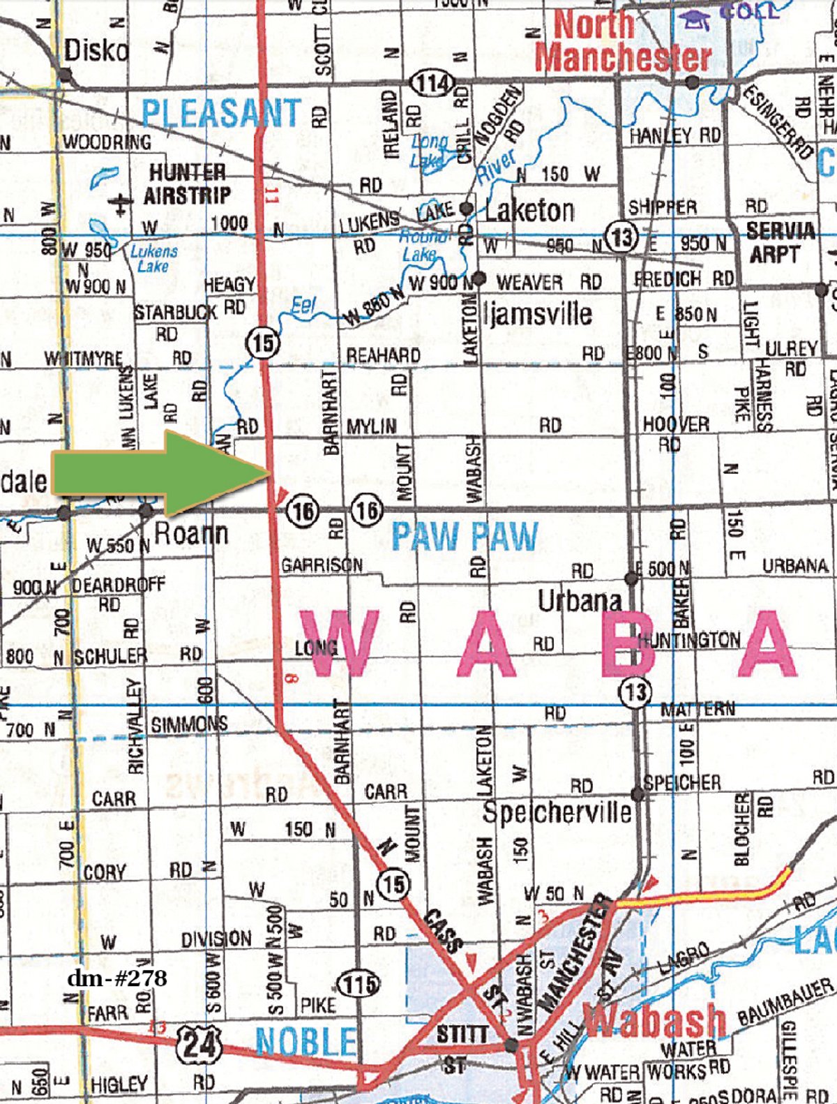 Area map - Barker Farm Equipment Auction