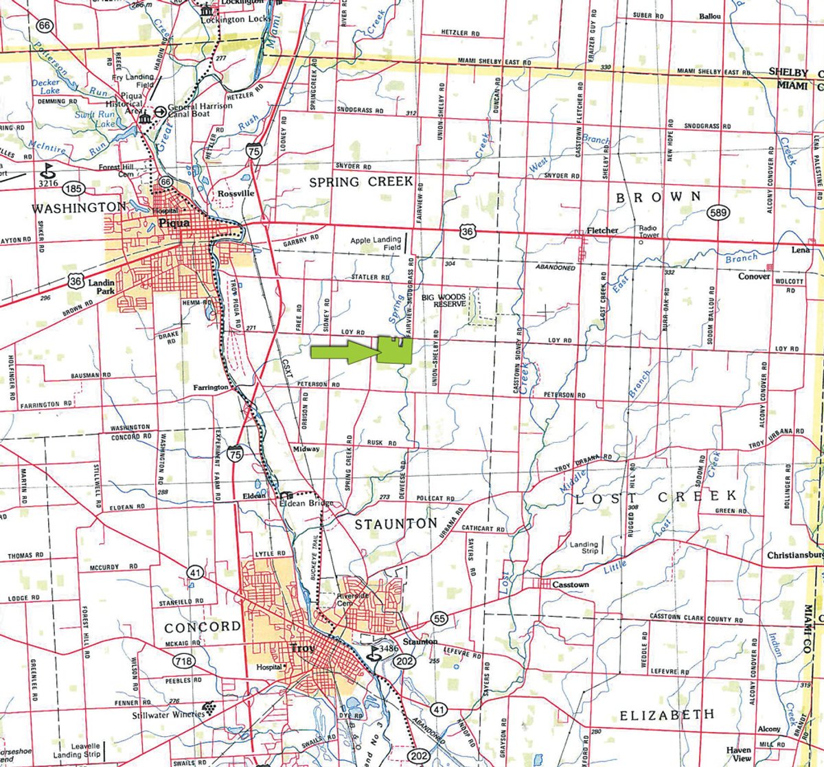 Area map - Land Auction: 111 Acres in 4 Tracts, Mostly Productive Tillable Land, Woods, Building Site