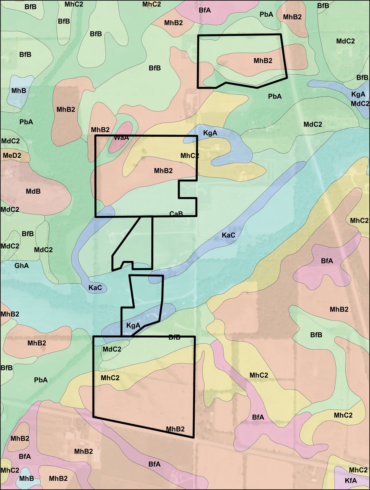 Soil map - 97+/- Acres in 5 Tracts
