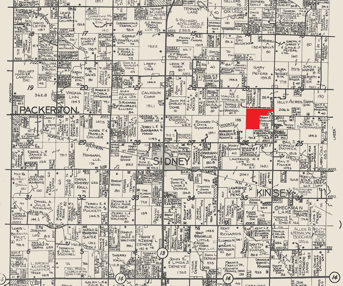 Plat map - AUCTION CANCELLED TONIGHT!! SOLD Prior to Auction! 84+/- Acres Offered in 4 Tracts