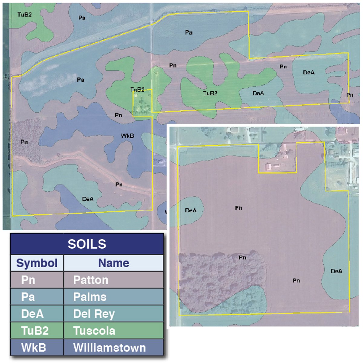 Soil map - 192.5+/- Acres Offered in 3 Tracts