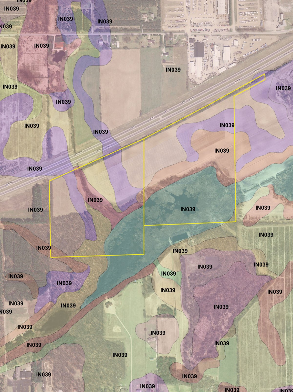 Soil map - 85.6 Acres Offered in 2 Tracts
