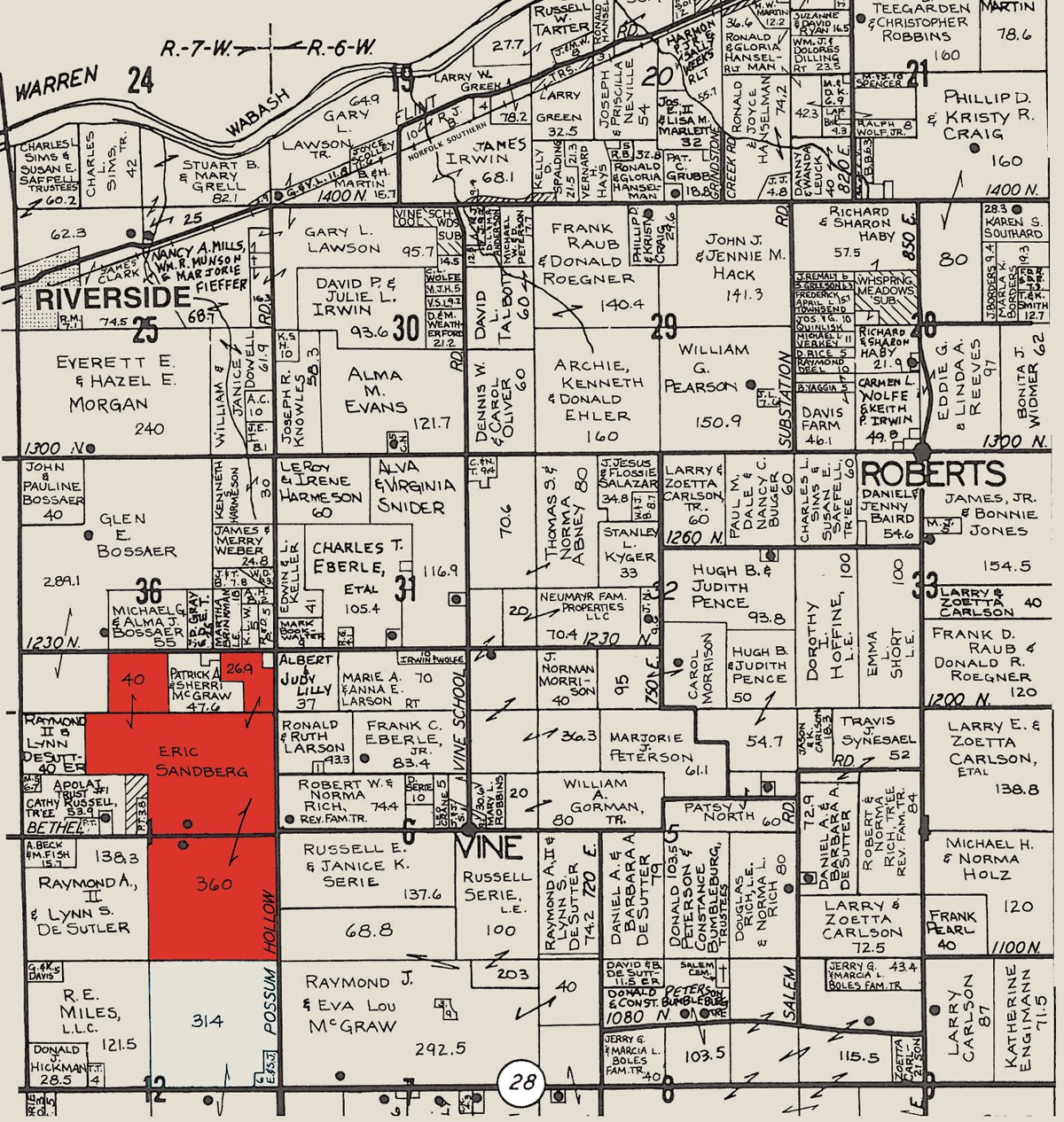 Plat map - 426 Acres Offered in 11 Tracts Ranging from 4+/- to 80+/- Acres