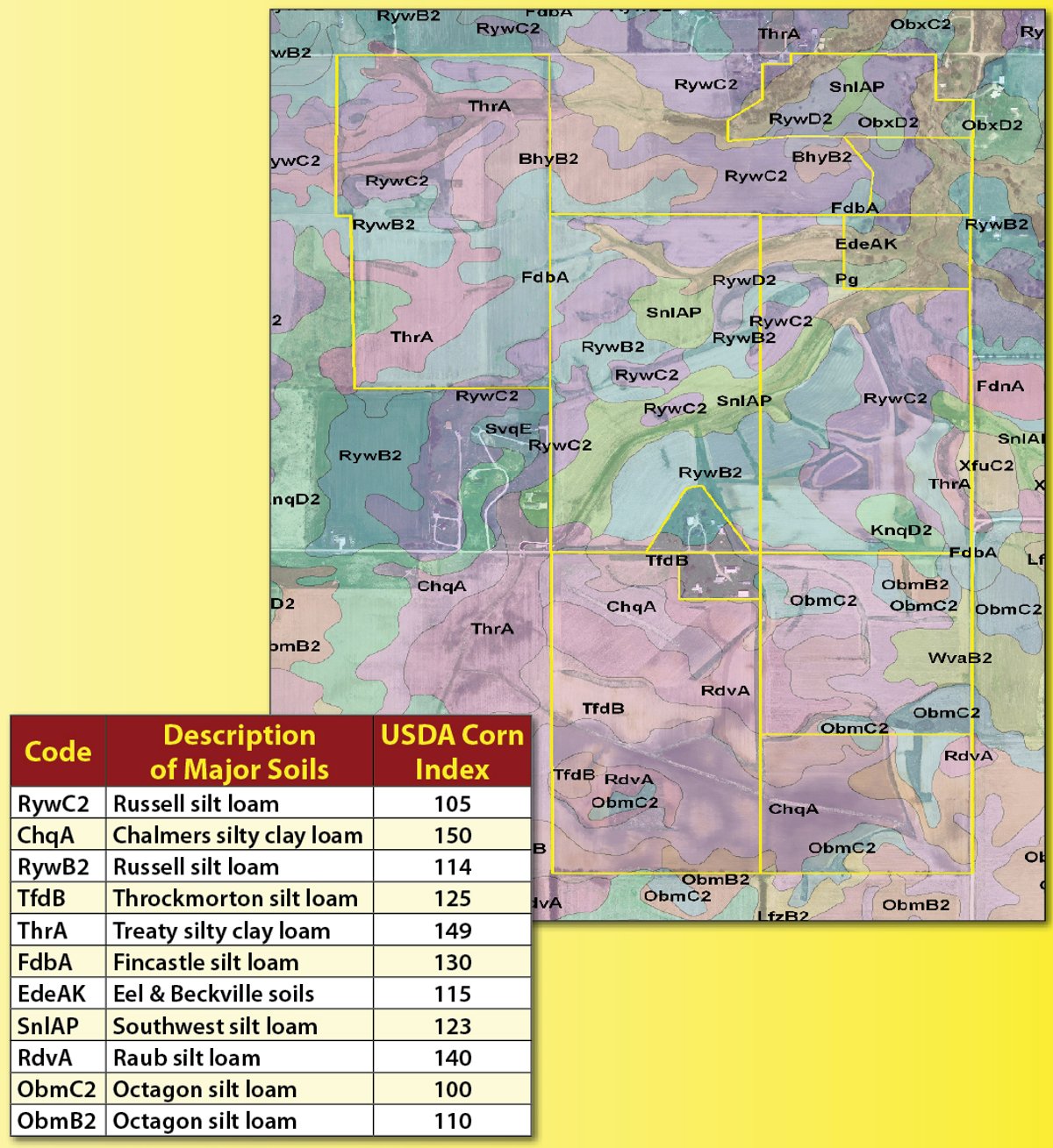 Soil map - 426 Acres Offered in 11 Tracts Ranging from 4+/- to 80+/- Acres