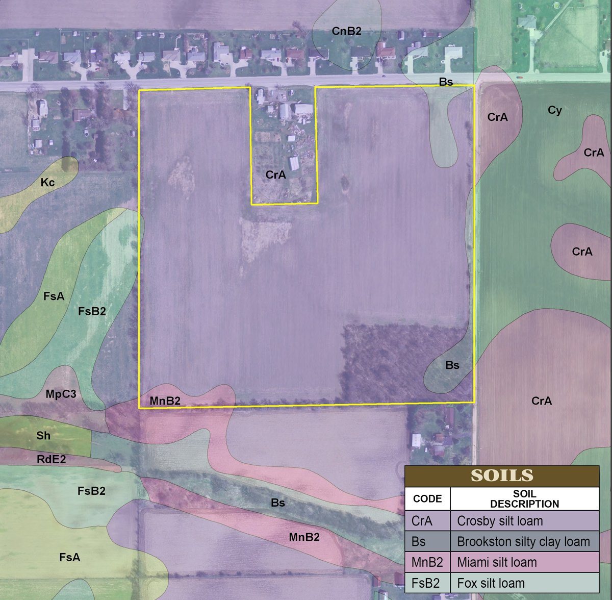 Soil map - 37+/- Acre Productive Tillable Farmland Auction