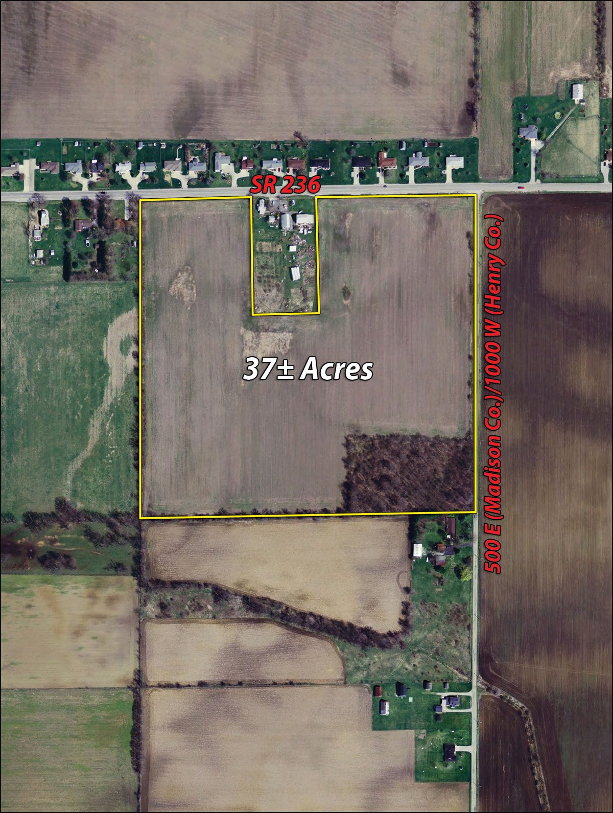 Tract map - 37+/- Acre Productive Tillable Farmland Auction