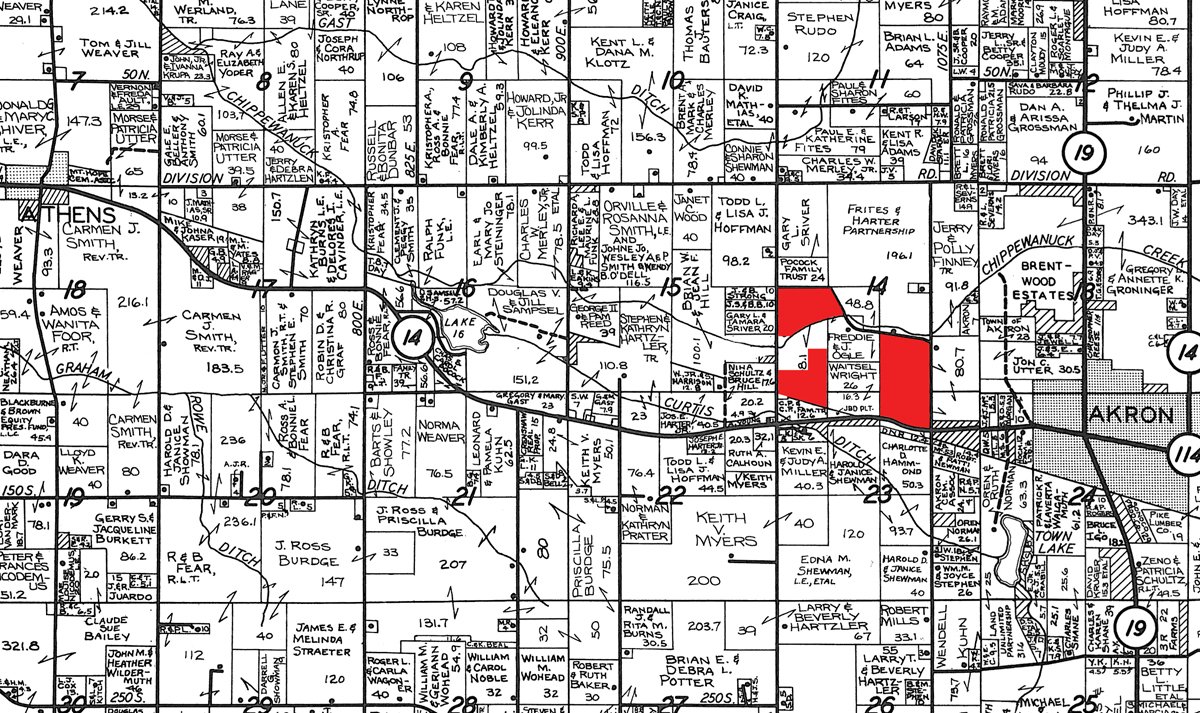 Plat map - 133+/- Acres Offered in 4 Tracts - Farmland, Hunting & Recreation or Future Building Sites
