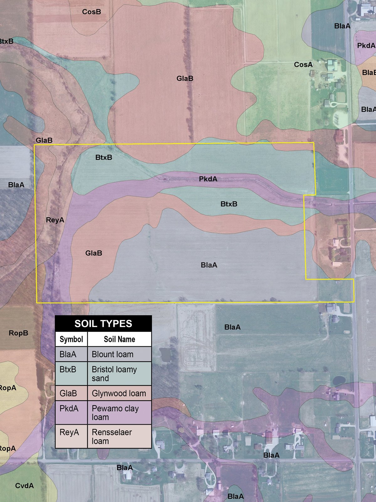 Soil map - 71 Tillable Farmland Acres Offered in 1 Tract