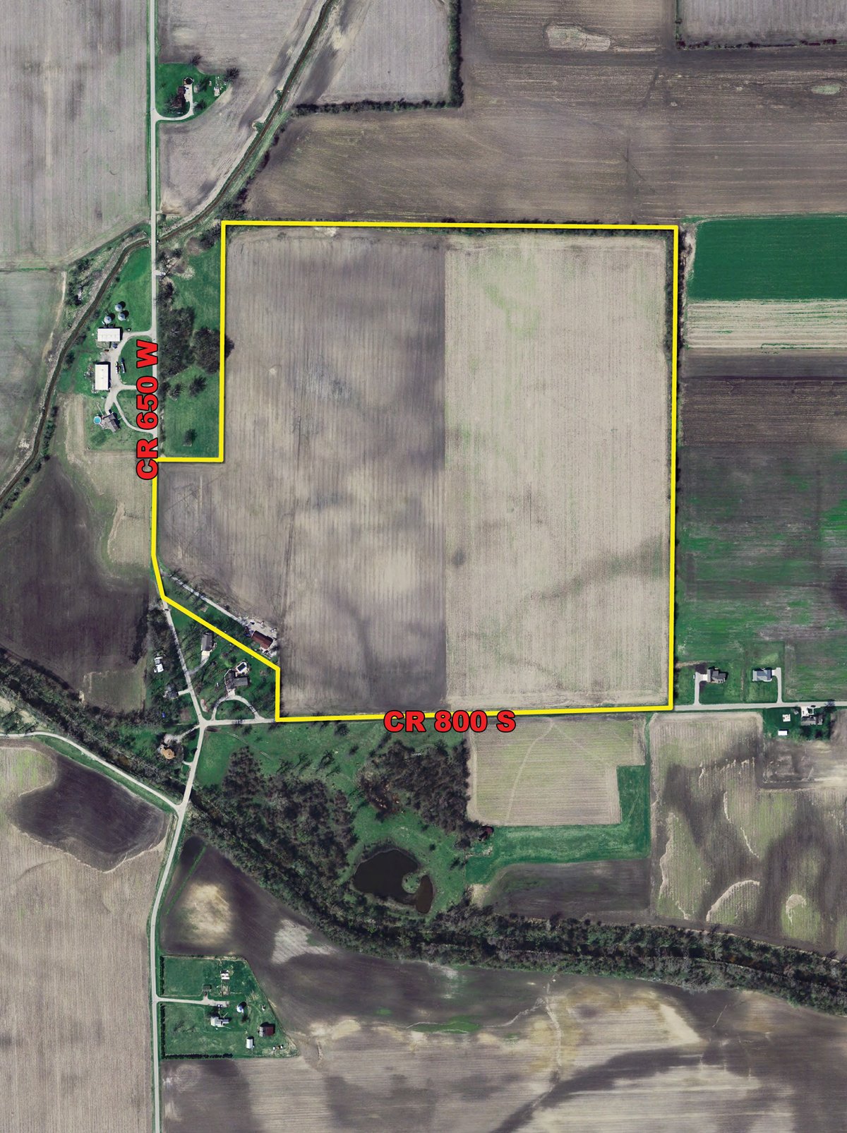 Tract map - 96.02+/- Acres of Quality Tillable Land