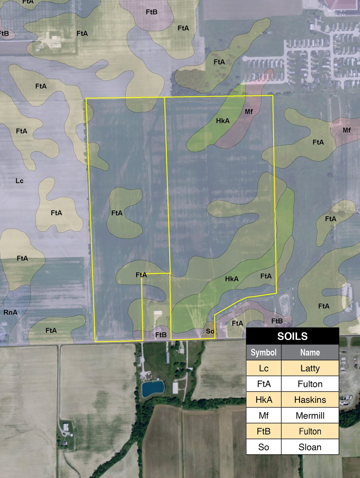 Soil map - 108+/- Acres Offered in 2 Tracts