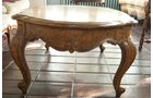 Baker style coffee table. Maplewood. Cabriole legs. Dimensions 48 in. x 26 in.  - Extraordinary Auction - Nike Spillson Home Interiors & Furnishings