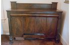 Empire style Mahogany sideboard with secret drawer and claw feet. 66 in. x 24 in. Dimensions 16 in. round x 18 in. Height - Extraordinary Auction - Nike Spillson Home Interiors & Furnishings