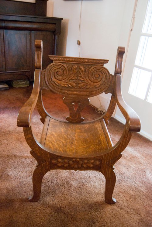 Ecclesiastical Bishops Chair, richly carved oak.  - Extraordinary Auction - Nike Spillson Home Interiors & Furnishings