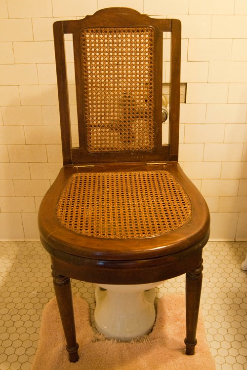 Victorian cane back walnut commode seat chair - Extraordinary Auction - Nike Spillson Home Interiors & Furnishings