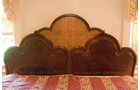 Headboard walnut and burled walnut with birdseye maple inlay. Dimensions 82 in. x 5 ft. California King mattress.  - Extraordinary Auction - Nike Spillson Home Interiors & Furnishings