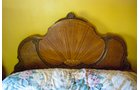 3 Piece Bedroom Suite French 20s style. Maple with Marquetry Decoration Dresser with Mirror Double bed headboard and footboard and Chest on Chest Highboy - Extraordinary Auction - Nike Spillson Home Interiors & Furnishings