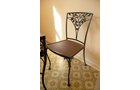 Woodard cast iron patio table 42 in. x 72 in. with 8 chairs. Plexiglas top. Two additional side tables. - Extraordinary Auction - Nike Spillson Home Interiors & Furnishings