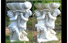 Pair of Fiberglass Shell Bearing Dancing Cupid Bambinos birdbaths. 35 in.H x 24 in.W - Extraordinary Auction - Nike Spillson Home Interiors & Furnishings
