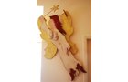 Whimsical Primitive design by Min Lindsey 28 in.L x 23 in.W. Wall or ceiling mounted angel. - Extraordinary Auction - Nike Spillson Home Interiors & Furnishings