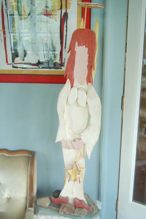 Whimsical Primitive design by Min Lindsey 47 in.H. Standing Angel. - Extraordinary Auction - Nike Spillson Home Interiors & Furnishings