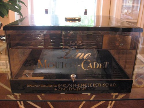 Humidor Cigar Preservation Box Davidoff Original from CafÃ© Janelle includes book and cigar paraphernalia 18 in. x 15 in. x 10 in. height - Extraordinary Auction - Nike Spillson Home Interiors & Furnishings