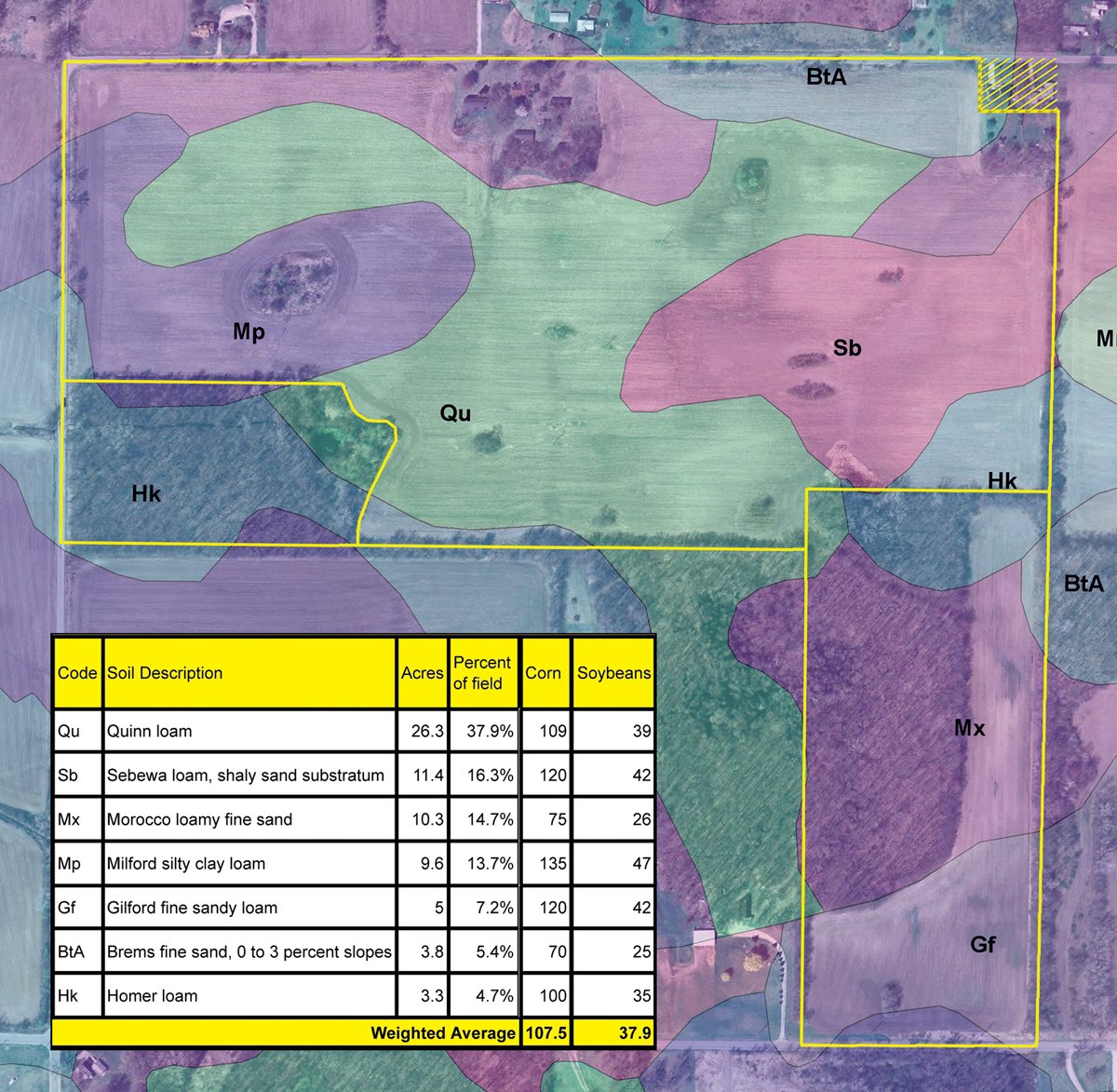 Soil map - 99+/- Acres Offered in 3 Tracts