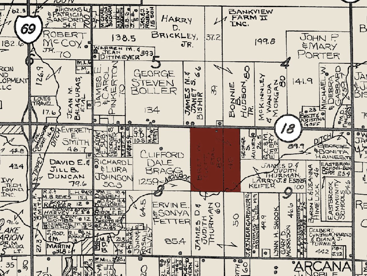 Plat map - 120+/- Acres Offered in 3 Tracts