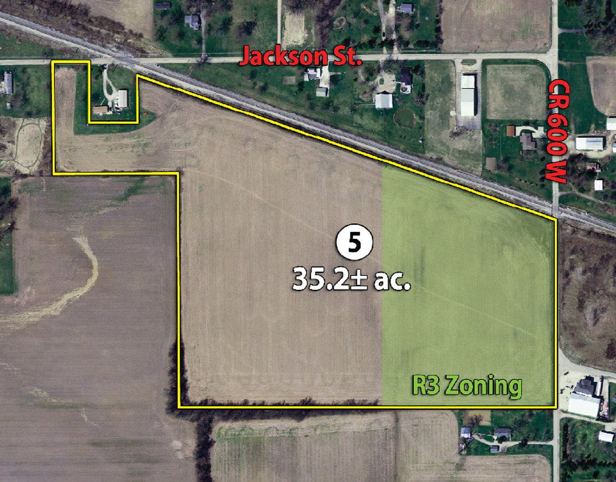Tract map - 202+/- Acres Offered in 7 Tracts