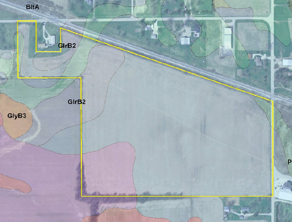 Soil map - 202+/- Acres Offered in 7 Tracts