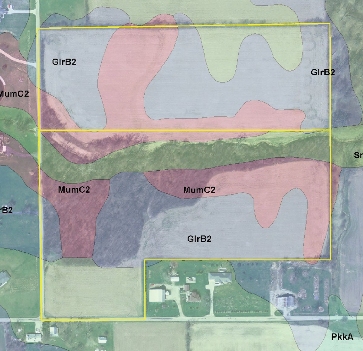Soil map - 202+/- Acres Offered in 7 Tracts