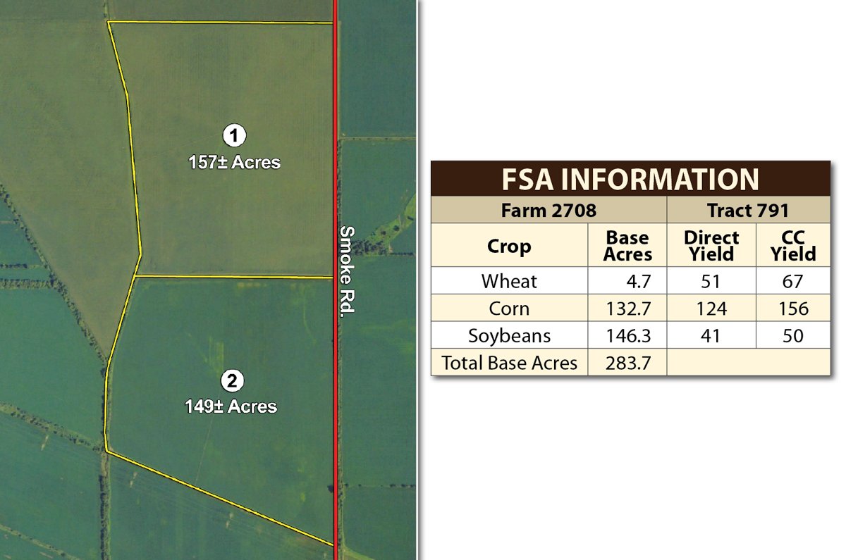 Tract map - 312 Acres Offered in 2 Tracts