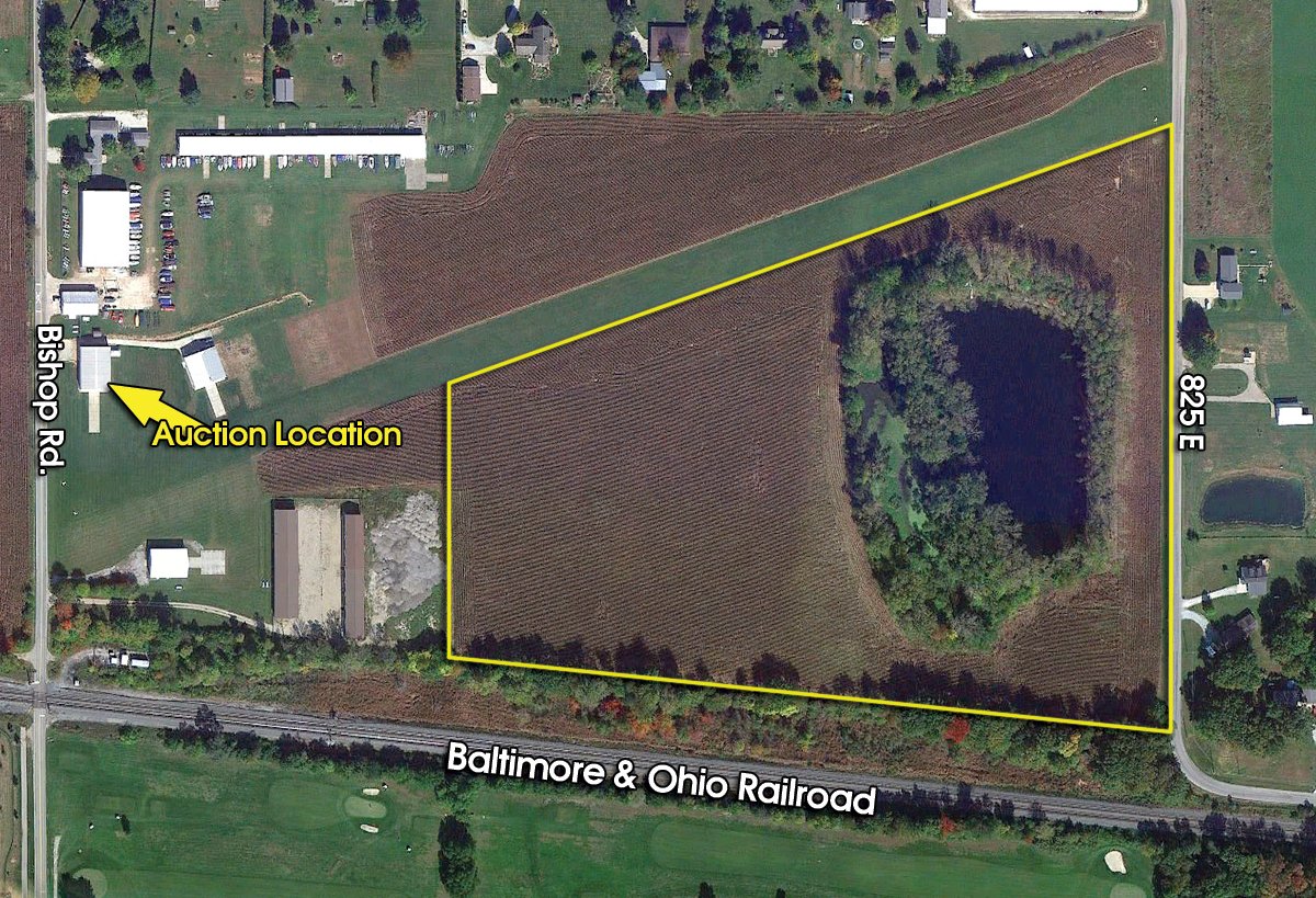 Property photo 3 - 24.8 Acre Absolute Real Estate Auction - Tillable Land with Pond and Woods