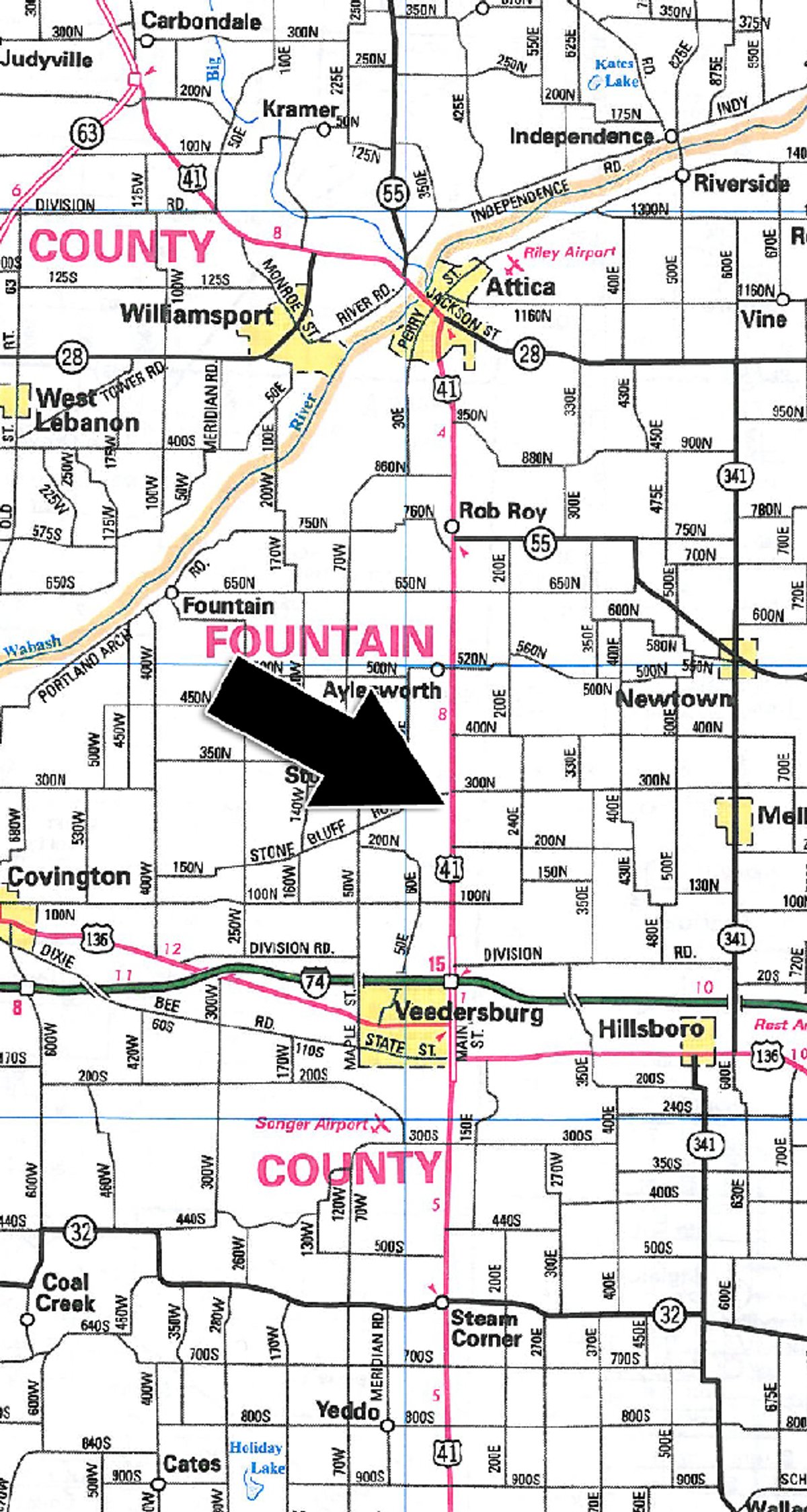 Area map - Home with Beautiful Country Setting
