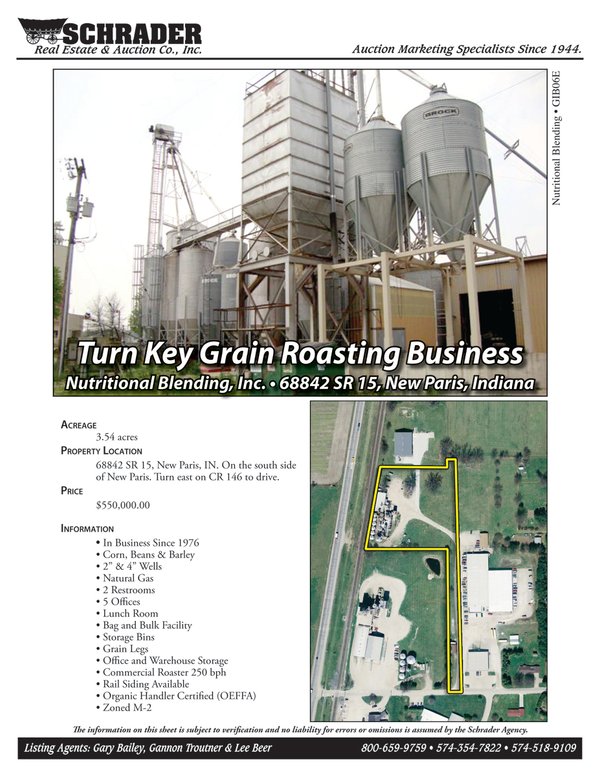 Listing brochure cover - Nutritional Blending Inc.