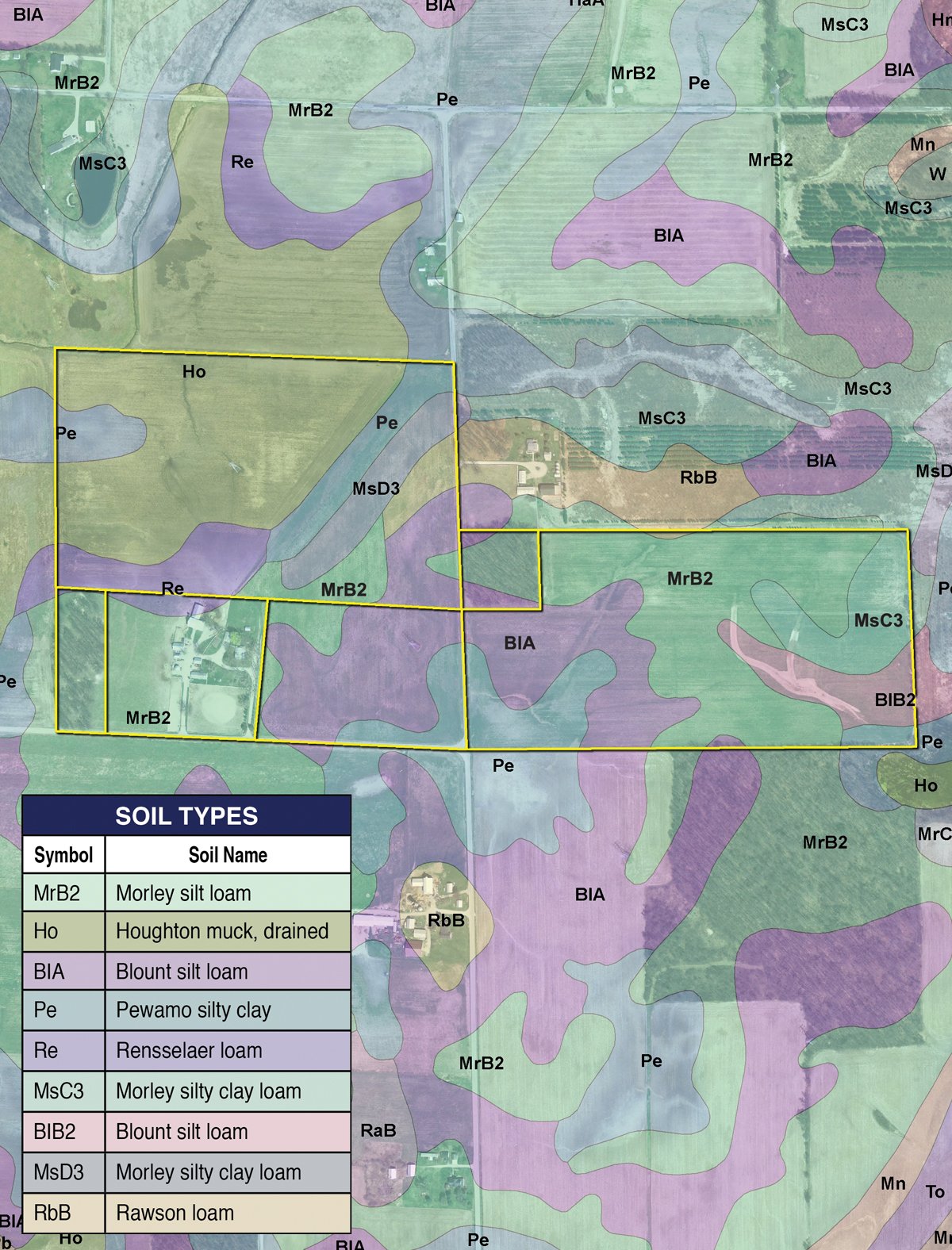 Soil map - 98+/- Acres Offered in 6 Tracts or Combinations, Noble County, Indiana Farm