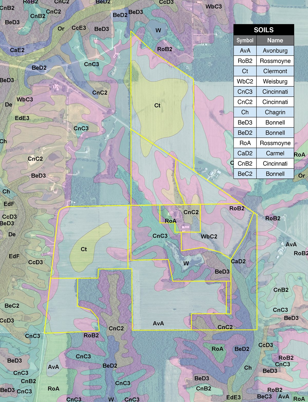 Soil map - 339+/- Acres Offered in 10 Tracts