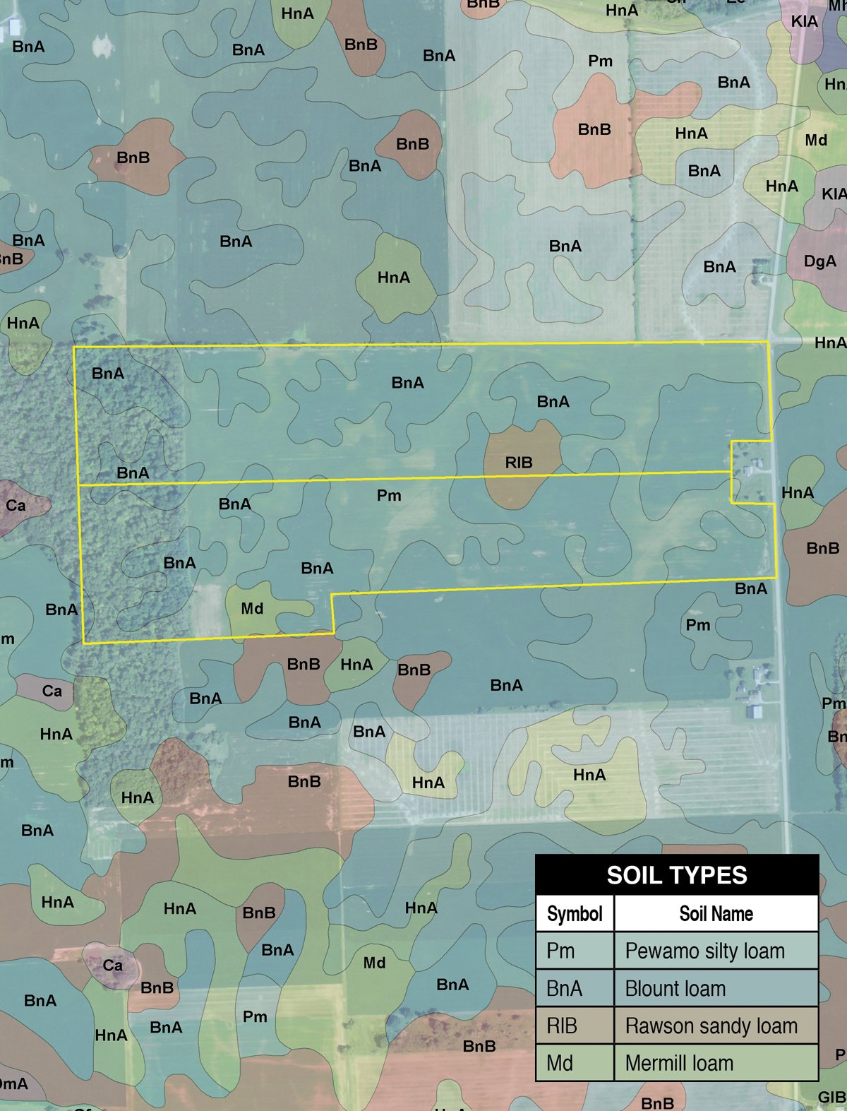 Soil map - 144.2+/- Acres Offered in 2 Tracts in Williams Co., Ohio